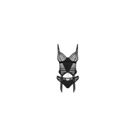 Lune Bellis corset et string - Noirs